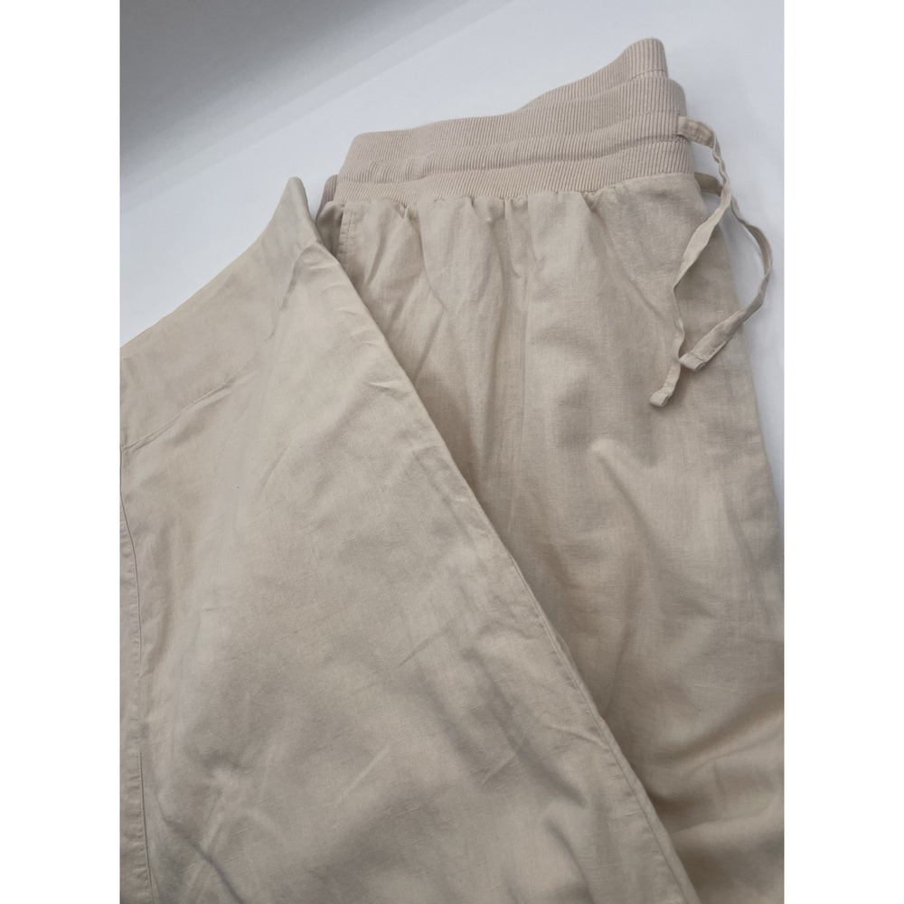 PACT Cargo Pants Women's XXL Organic Cotton Linen Blend Drawstring